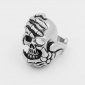 时尚潮流霸气鬼手骷髅头钛钢戒指单戒 复古朋克五爪鬼头指环饰品